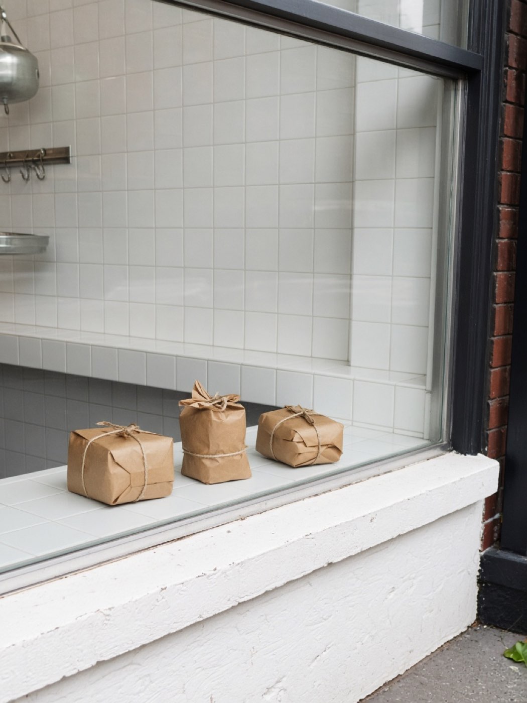 The shop window in the morning